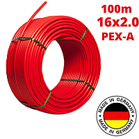 Труба теплого пола LEMBERG 16*2.0 PEX-A RED 100m с кислородным барьером Германия. 95°C (Made in Germany)