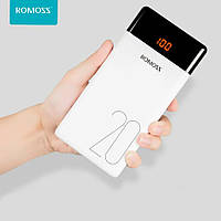 Повербанк для телефона 2500 mAh - power bank Romoss LT-20, портативное зарядное устройство Белое (TO)