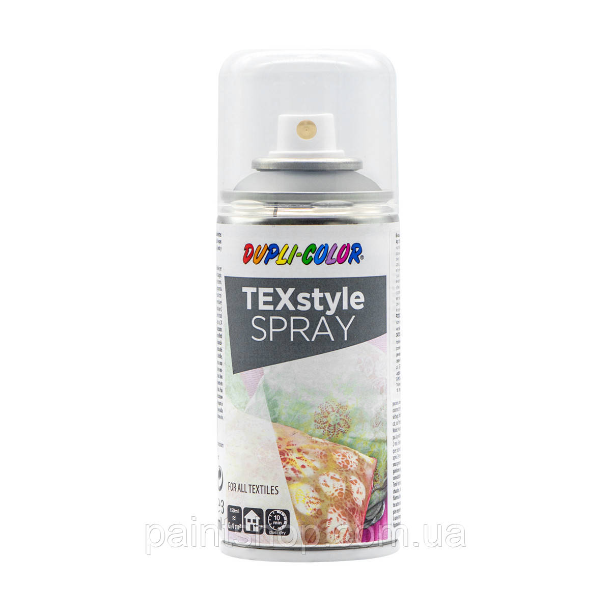 Акрилова фарба для тканини та текстилю срібляста Dupli Color TexStyle 150 мл, фото 1