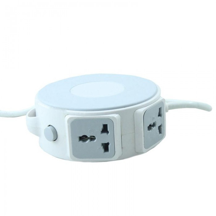 Мережевий фільтр 220V LED Power Switch 3 розетки + 2 USB Синій, фото 1