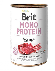 Консерва для собак Brit Mono Protein Dog Lamb Rice (Бріт Монопротеін з ягням і рисом) 400г.