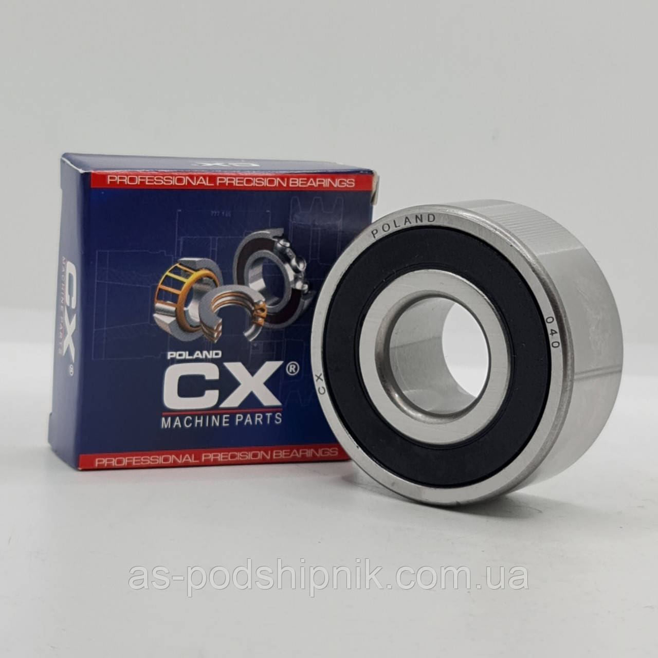 Підшипник 3204-2RS-TVH / 3056204 (20x47x20.6) CX POLAND дворядний радіально-упорний, фото 1