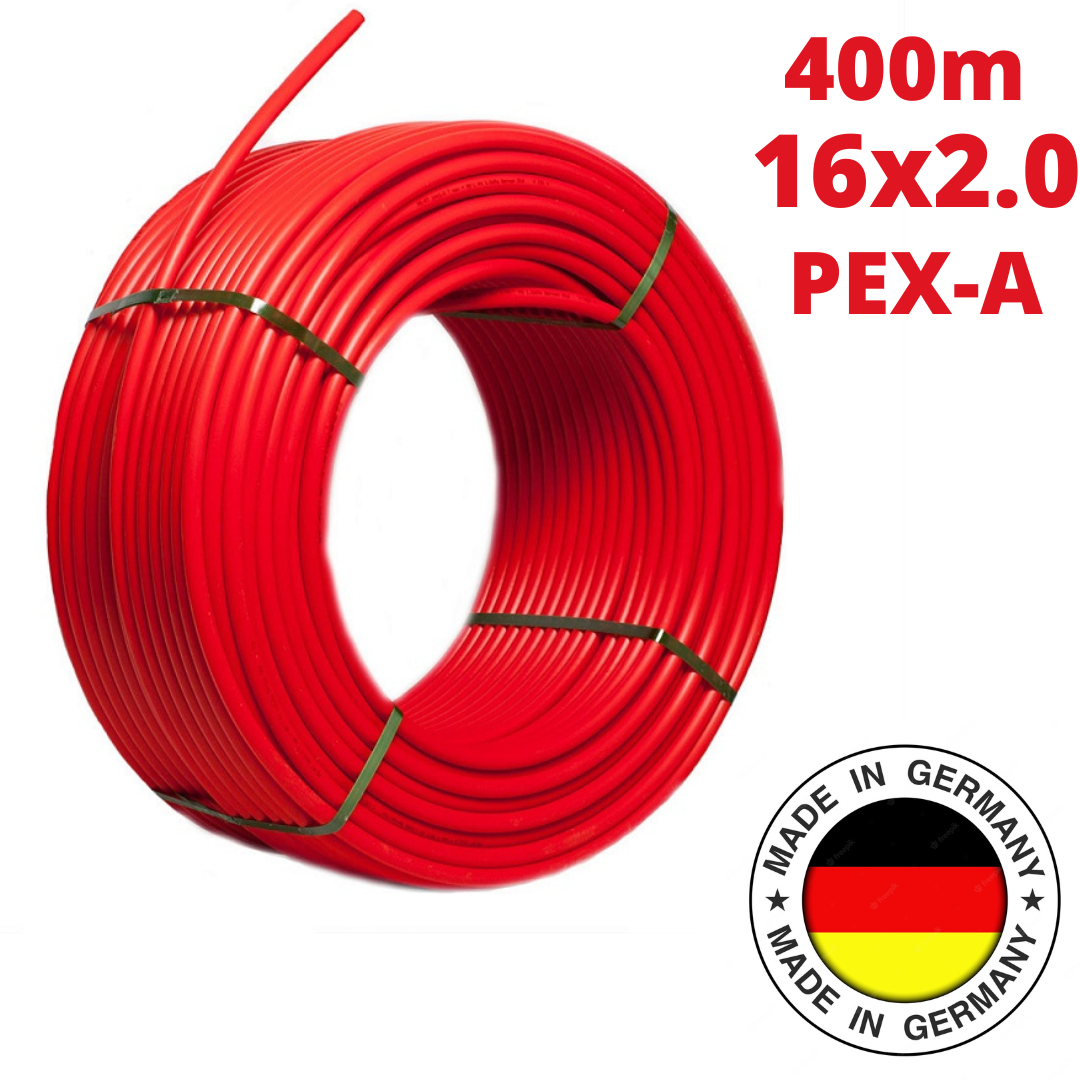 Труба теплої підлоги LEMBERG 16*2.0 PEX-A RED 400m із кисневим бар'єром Німеччина. 95°C (Made in Germany)