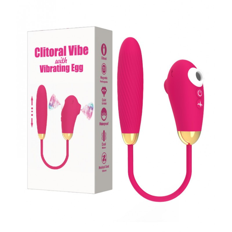 Подвійний вібрстимулятор Clitoral Vibe with Vibrating Egg | Puls69, фото 1