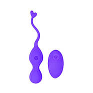 Фіолетовий вібростимулятор з хвостиком Heart Waves Bullet Vibrator | Puls69, фото 2