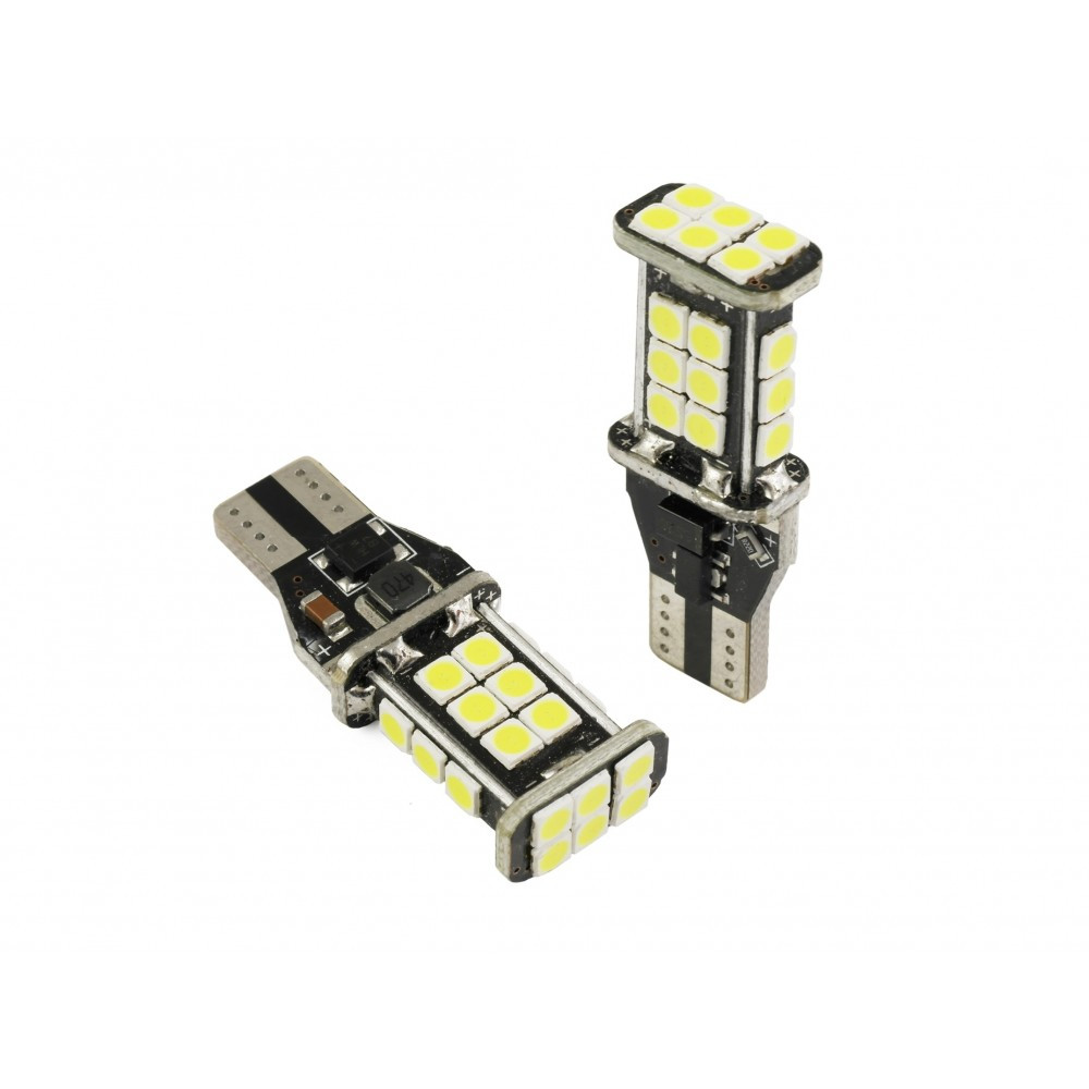 Світлодіодна LED-лампа W16W T15 10-16 V 16 Вт 15SMD canbus (аналог лампи W16W) білий