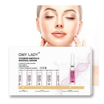 Пташина омолоджуюча сироватка для обличчя Omy Lady Vitamins Ampoule Original Serum, 7шт | Puls69