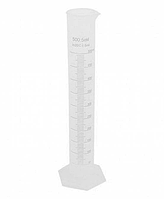 Цилиндр измерительный пластиковый с носиком 500 мл.