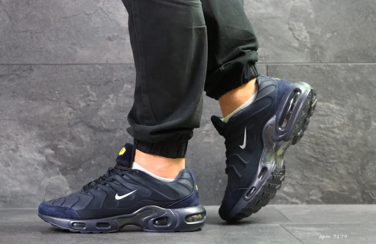 Чоловічі демісезонні кросівки Nike Air Max TN темно сині (Розмер 44,45,46)