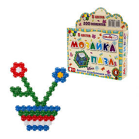 Дитяча мозаїка-пазл №4 1-145, 200 деталей Ø20мм, фото 2