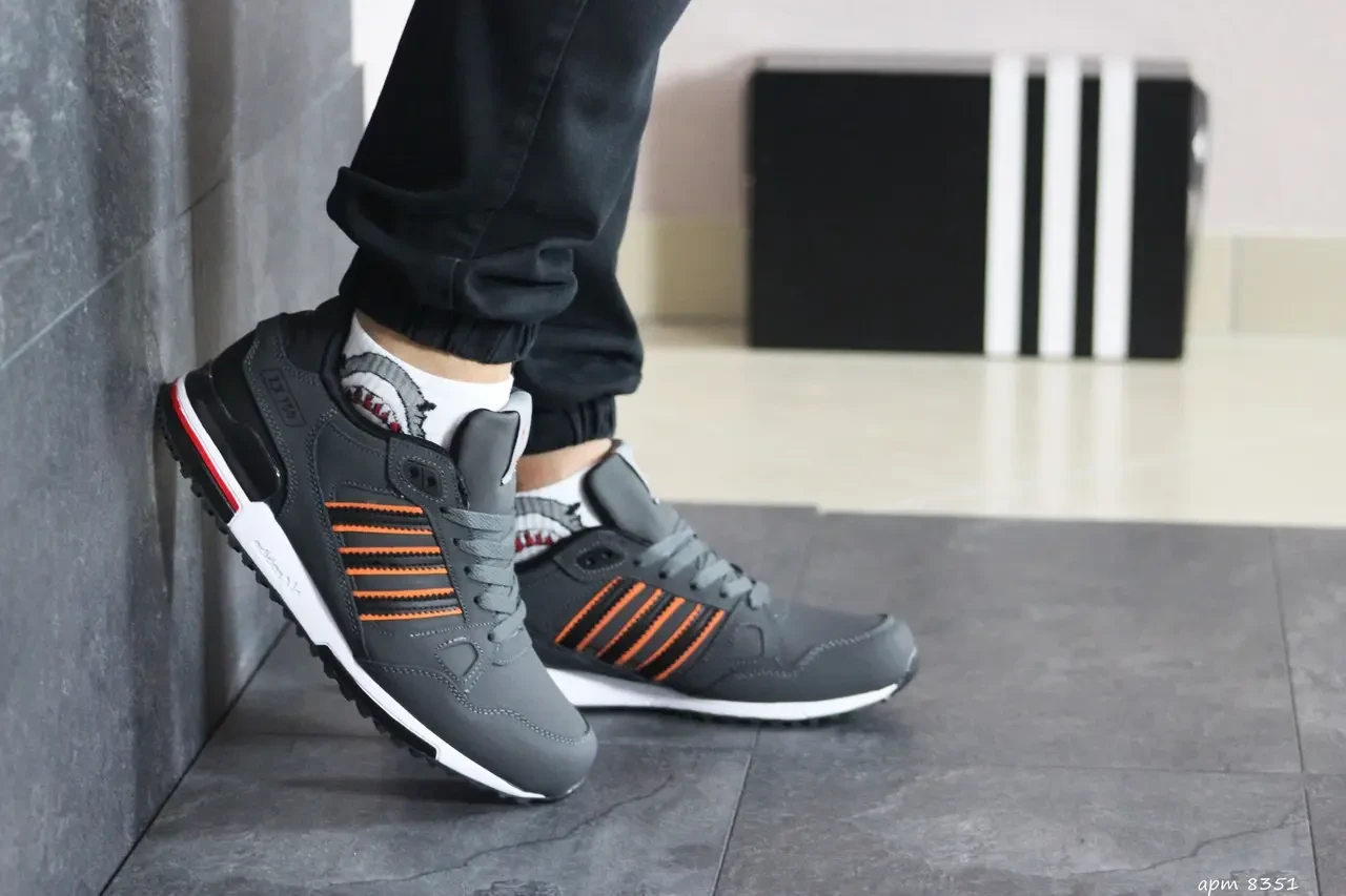 Чоловічі кросівки в стилі Adidas (весна-осінь, чоловічі, нубук, сірі) (Розмер 43, 44, 45, 46)