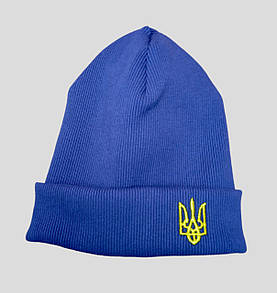Шапка дитяча патріотична Герб рібана подвійна