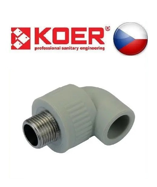 Кут Наручна Різьба 25x3/4 ПП KOER