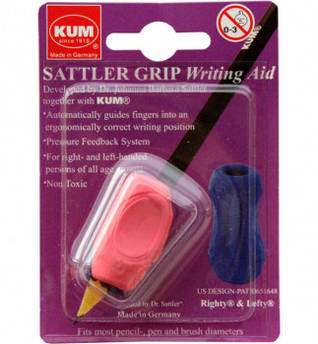 Утримувач ергономічний KUM Sattler grip рожевий, для ручок, олівців