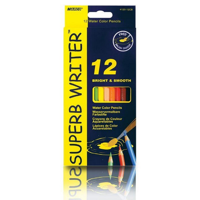 Набір акварельних олівців Superb Writer 12 кольорів Marco  (4120-12CB), фото 1