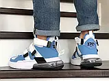 Чоловічі кросівки Nike Air Force 270, Найк Аїр Форс, демісезонні, прескожа, білі з блакитним, фото 4