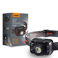 Фонарь налобный VIDEX VLF-H045Z Cree XTE 5W ЗУ Micro,аккум.1800mAh,zoom 206883