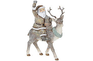 Декоративна статуетка Санта на олені 22 см   707-513