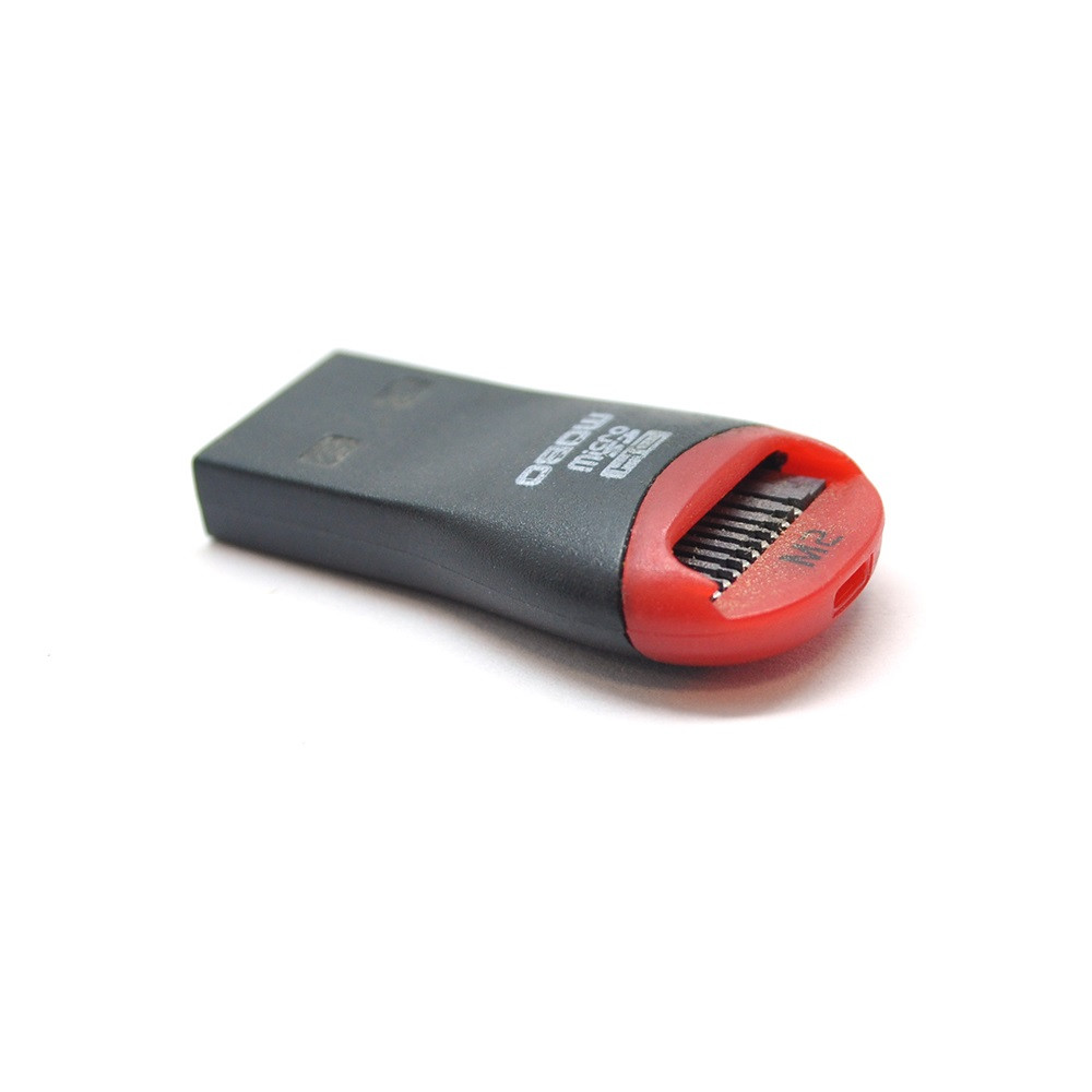 Кардрідер USB2.0 Voltronic MicroSD Black/Red (06259), техпакет