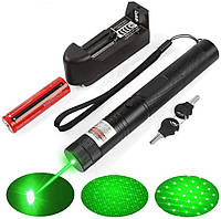 Мощная лазерная указка Green Laser YL-303 до 10000 м, Зеленая / Аккумуляторный лазер зеленый (777)