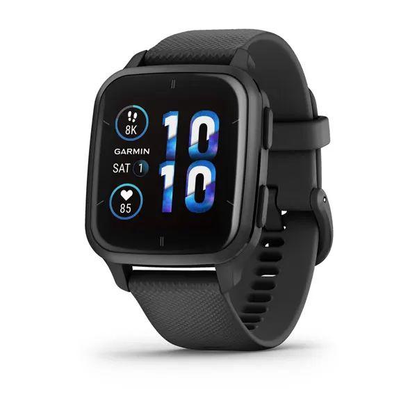 Смарт-годинник Garmin Venu Sq 2 Music Edition чорний з грифельним безелем, фото 1