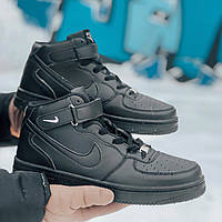 Кроссовки черные Nike Air Force Black Найк Аир Форс