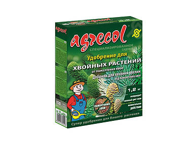 Добриво мінеральне гранульоване Hortifoska Agrecol для хвойних від пожовтіння 0-0-6 - 1,2 кг