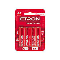 Щелочные батарейки АА ETRON Mega Power Alkaline LR06 4 шт.