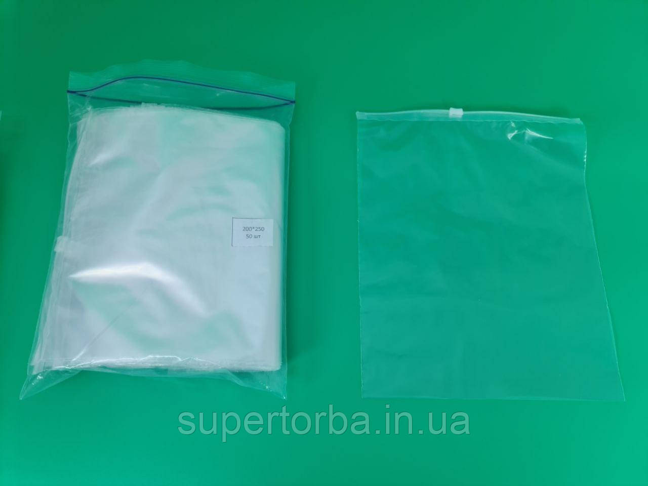 Пакет із замком слайдери 20х25 50мкм (50шт) NEW (1 пачка), фото 1