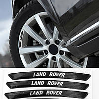 Наклейки на диски LAND ROVER (Ленд Ровер) на колеса Черные