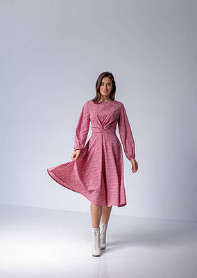 Стильне та модне плаття "426", Розміри 44,46,48,50,червоне