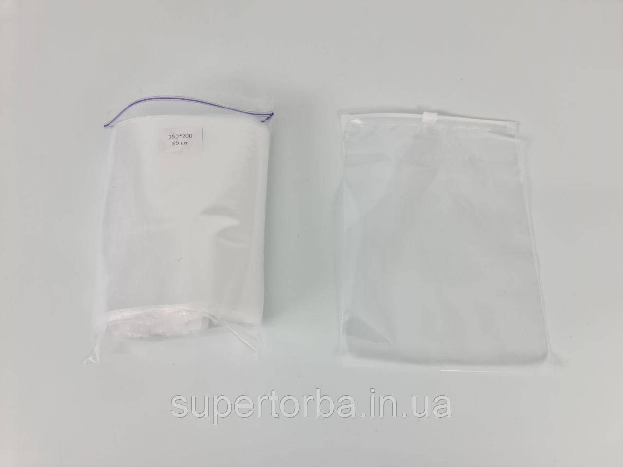 Пакет із замком слайдери розмір 15х20 50мкм (50шт) NEW (1 пачка), фото 1