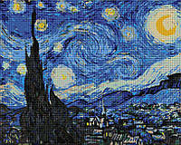 Алмазная мозаика на подрамнике Звездная ночь, Ван Гог , 40*50см, DBS1000