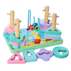 Дерев'яна іграшка Геометрика MD 2112 з лабіринтом, World-of-Toys