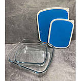 Набір скляних прямокутних лотків 2 шт A-Plus 1084, фото 5