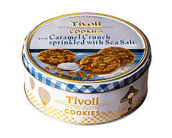 Печиво із солоною карамеллю Tivoli Cookies Caramel Crunch Sprinkled With Sea salt, 150 г