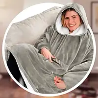 Толстовка-плед із капюшоном Huggle Hoodie Сірий