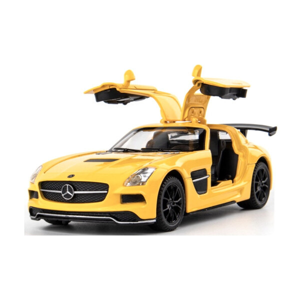 Машинка Mercedes Benz AMG моделька іграшка металева колекційна 15 см Жовтий (59722)