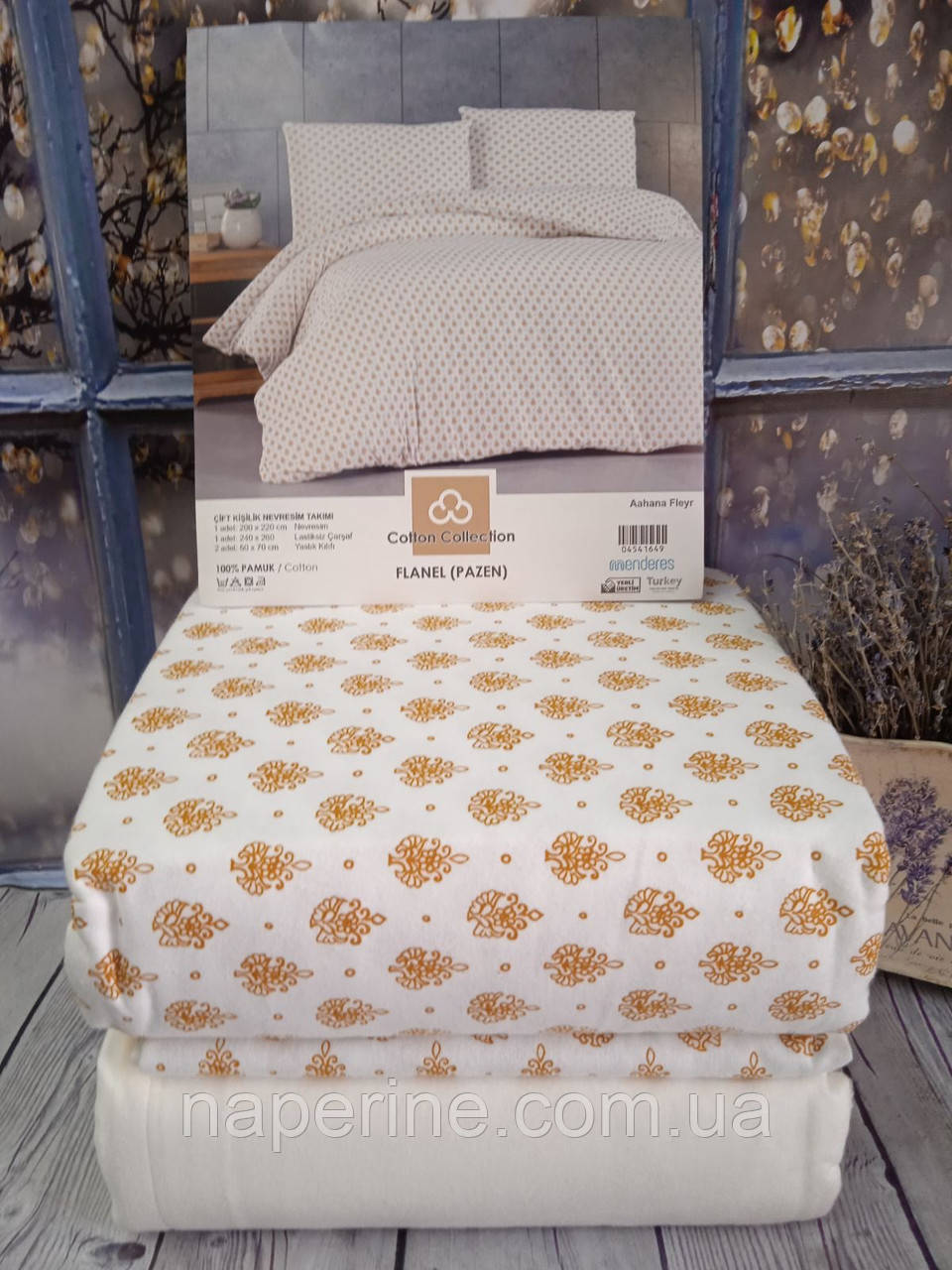 Набір постільної білизни з фланелі байка євро розмір Cotton Collection (cot-112)