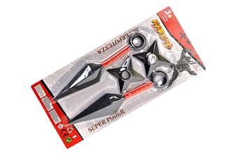 Набір аніме Наруто NARUTO 4в1 кунаї сюрикени 4WA