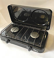 Настільна газова плита Елна ПГ2-Н (2 конфірки з кришкою)