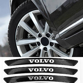 Наклейки на диски VOLVO (Вольво) на колеса Чорні
