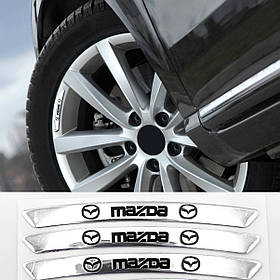 Наклейки на диски MAZDA (Мазда) на колеса Хром