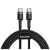 Кабель Baseus Cafule USB Type-C to USB Type-C Power Supply 2.0 100 Вт 20 В 5 A 2 м Black/Grey (CATKLF-BLG1), фото 2