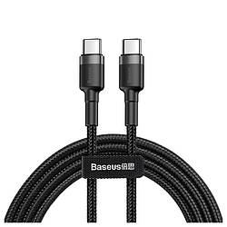 Кабель Baseus Cafule USB Type-C to USB Type-C PD2.0 60W Flash Charge Cable 0.5 м Black/Grey (CATKLF-TG1)