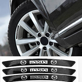 Наклейки на диски MAZDA (Мазда) на колеса Чорні