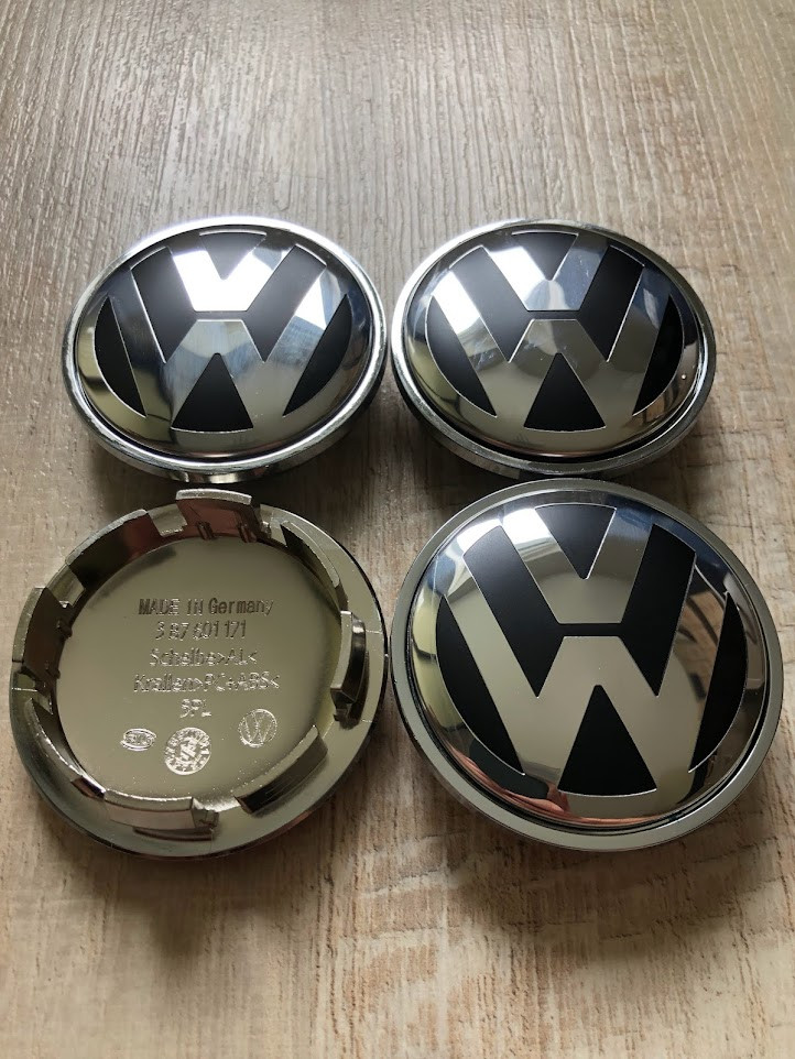 Ковпачки заглушки на литі диски Фольсваген VW 65 мм, 3B7 601 171
