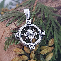 Троянда вітрів, компас, кулон, підвіс,, фото 3