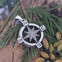 Троянда вітрів, компас, кулон, підвіс,, фото 4