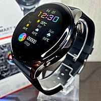 Мужские круглые смарт-часы влагоустойчивые черные Smart watch XO Watch 3 Черные